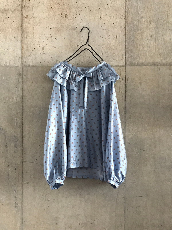 Blue Silk Blouse