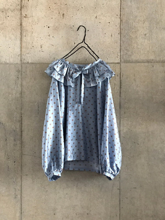 Blue Silk Blouse