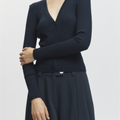 Braylon Rib Cardigan Sweater, Navy