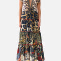 CAP SLEEVE TWIST FRONT MIDI DRESS