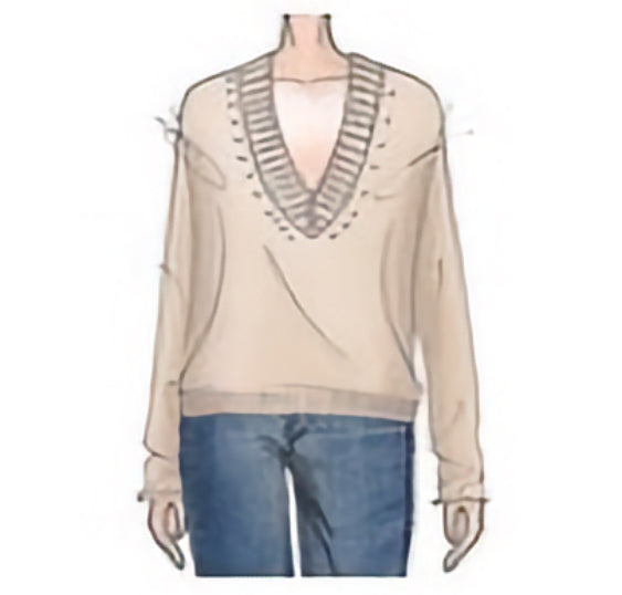 Luxury Love Ribbed Neck Pullover