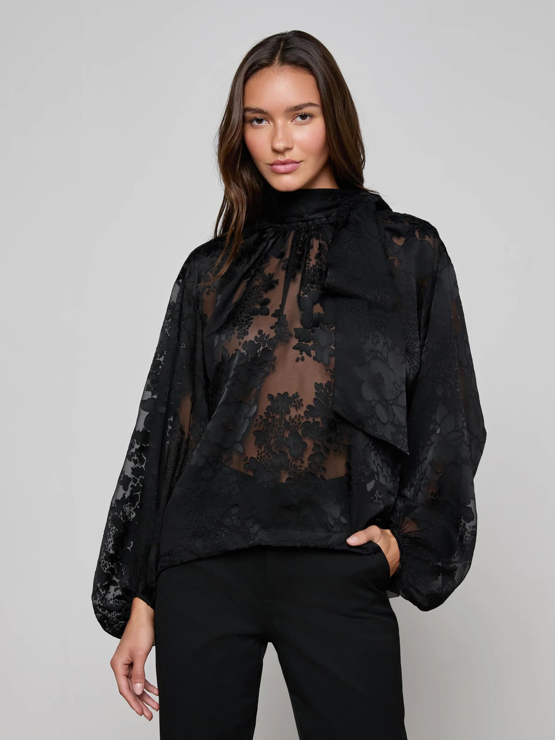 Rhett Burnout Satin Blouse