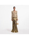 Metallic Maxi Skirt