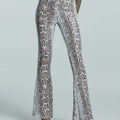 Sequin Animal Flare Legging - Copper Snake