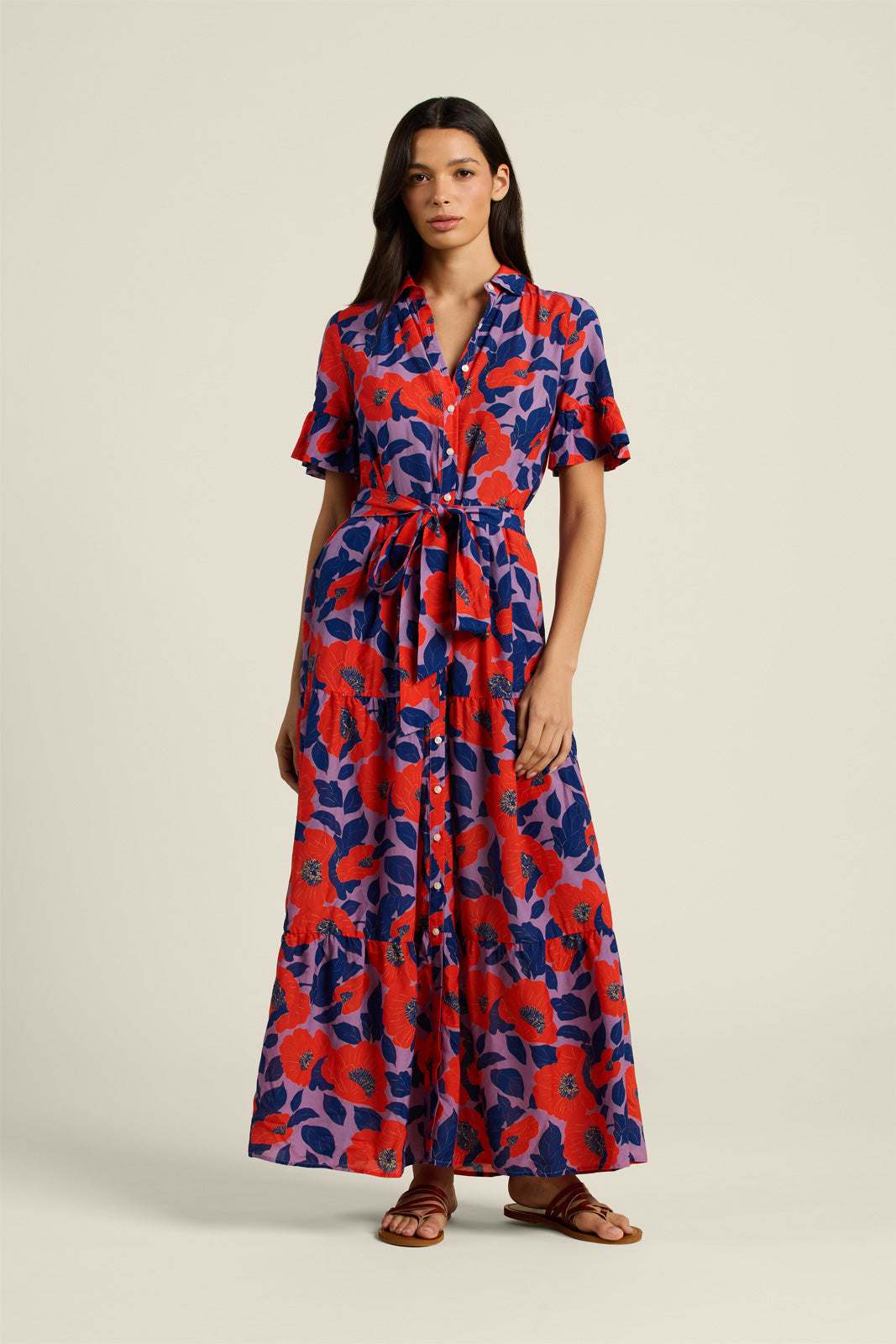 Martine Dress Poinciana Floral