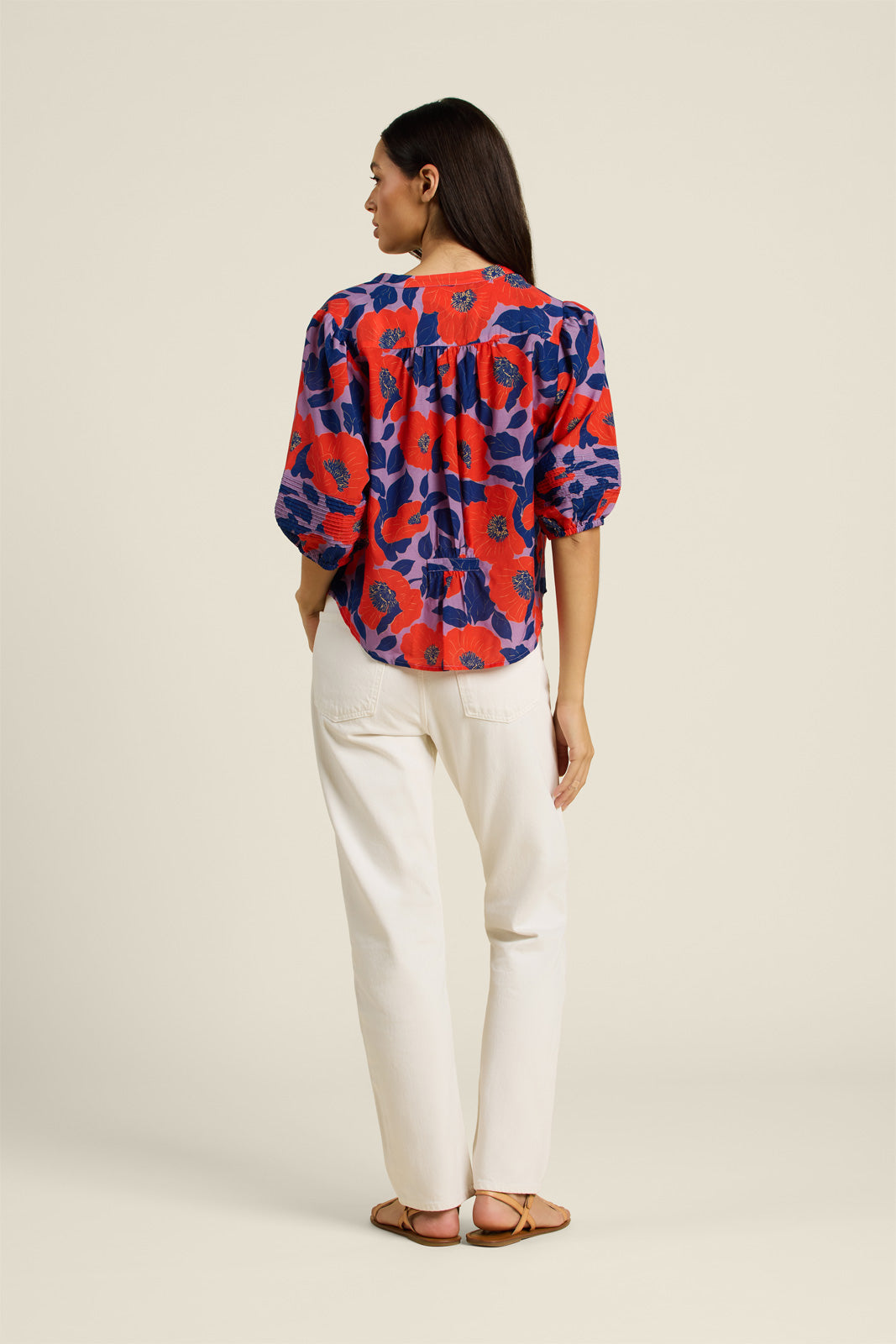 Loren Blouse Poinciana Floral