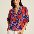 Loren Blouse Poinciana Floral
