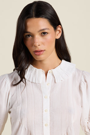Jess Blouse  White Eyelet