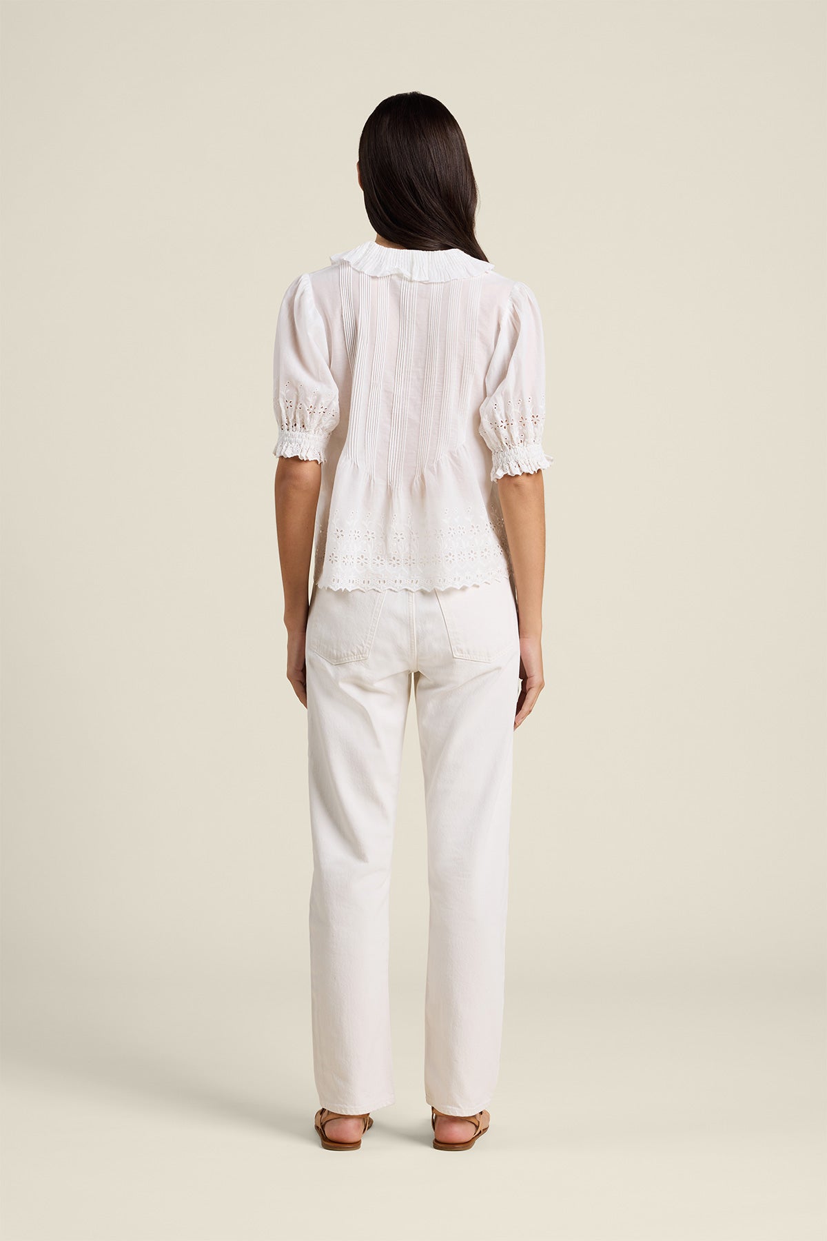 Jess Blouse  White Eyelet