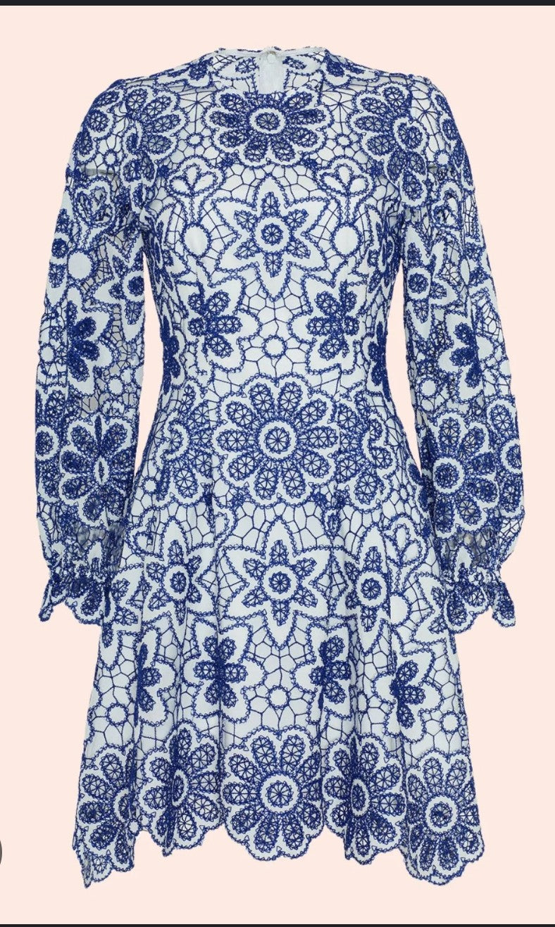 Floral Lace A-Line Dress