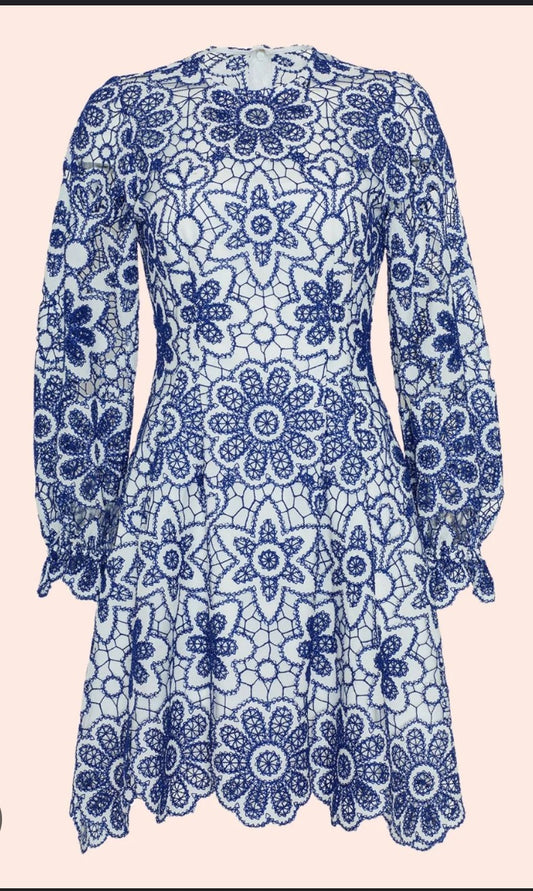 Floral Lace A-Line Dress