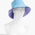 Striped Linen-blend Organza Bucket Hat