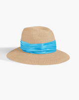 Courtney Satin-Trimmed Woven Sunhat