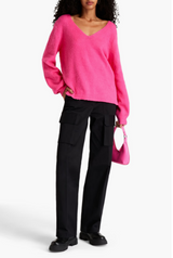 Brushed Cotton-Blend Sweater