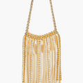 Etincelle Fringed Embellished Woven Tote