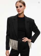 Shan Crystal Fringe Blazer