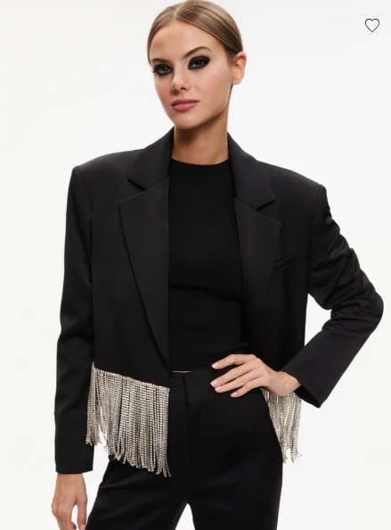 Shan Crystal Fringe Blazer