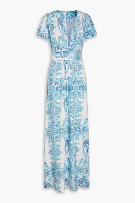 Petunia paisley-print voile maxi dress