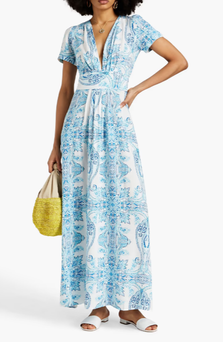 Petunia paisley-print voile maxi dress