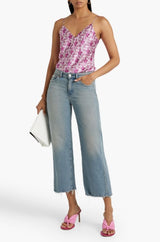 Raine Printed Silk-charmeuse Camisole