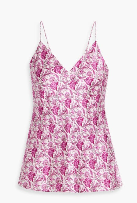 Raine Printed Silk-charmeuse Camisole