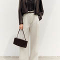 Linen Pleated Pants w Belt