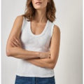 Ribbed Slub Scoop Neck Tank