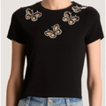 Cindy Embellished Cutout Tee