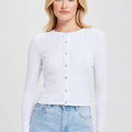 Pointelle Crop Cardigan