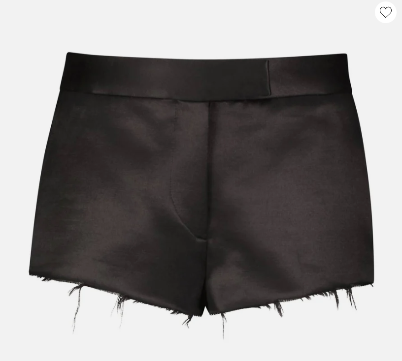 Raw hem tailored shorts