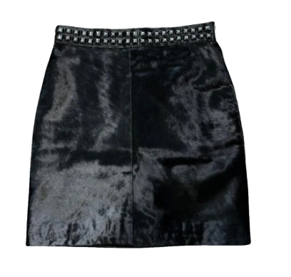 Leather Mohair Skirt
