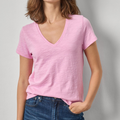 Back Seam V-neck Tee