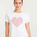 Rhinestone Doodle Heart Tee