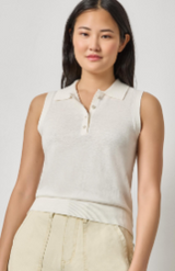 Sleeveless Polo Sweater
