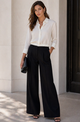 Cropped Silk Blouse