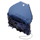 Umma Navy Sequin Clutch