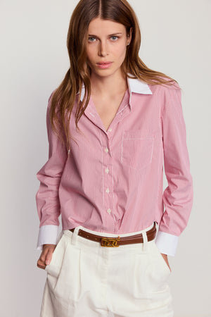 Thin Red/White Collar