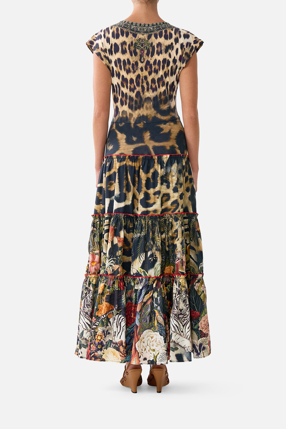 CAP SLEEVE TWIST FRONT MIDI DRESS