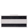 Ziona Black Colorblock Crystal Minaudiere