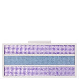 Ziona - Royal Lilac Colorblock Crystal Minaudiere