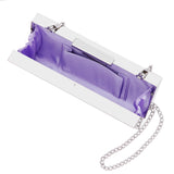 Ziona - Royal Lilac Colorblock Crystal Minaudiere