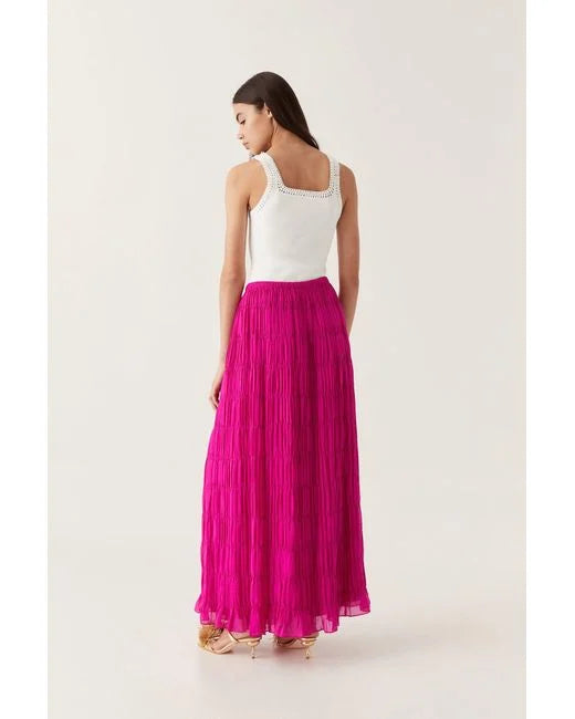 Rosewood Ruched Maxi Skirt