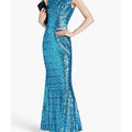 Sequined Mesh Gown