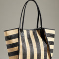 Rosa Tote Raffia - Stripe