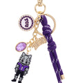 TCU Horned Frogs Cluster Bag Charm in Purple