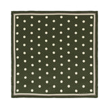 "Retro Polka" Silk Bandana Scarf