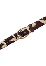 Cow Printed Suede Belt