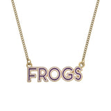 TCU Horned Frogs Outline Enamel Necklace