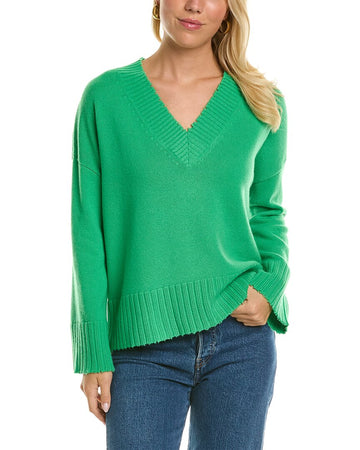 Frayed Edge Oversized Boxy Cashmere Sweater