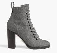 Cruz 95 Lace-Up Felt Ankle Boots